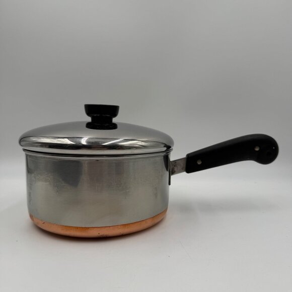Vintage Revere Ware Stainless Copper Bottom 2-Quart Pot - Picture 2 of 10